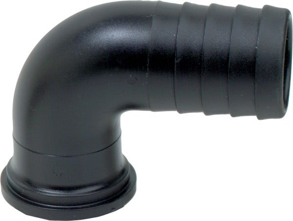 90° Flat Seat Hose Barb
