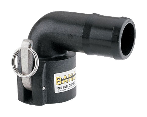 Cam Lever Coupler x 90° Hose Barb