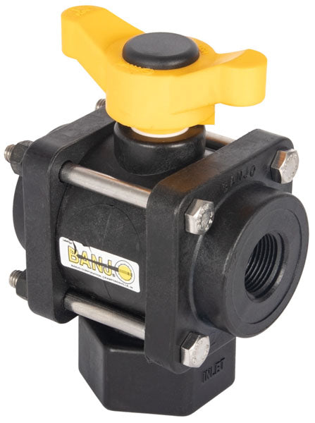 Banjo Polypropylene 3 Way Ball Valves