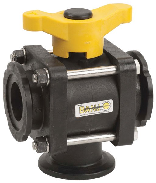 Banjo 3 Way Ball Valves - Flange Ports