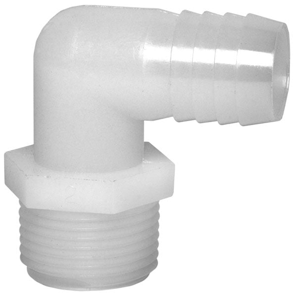 90° Hose Barb x Male Thread